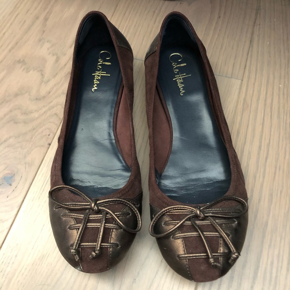 Cole Haan Nike Air Brown Suede Flats